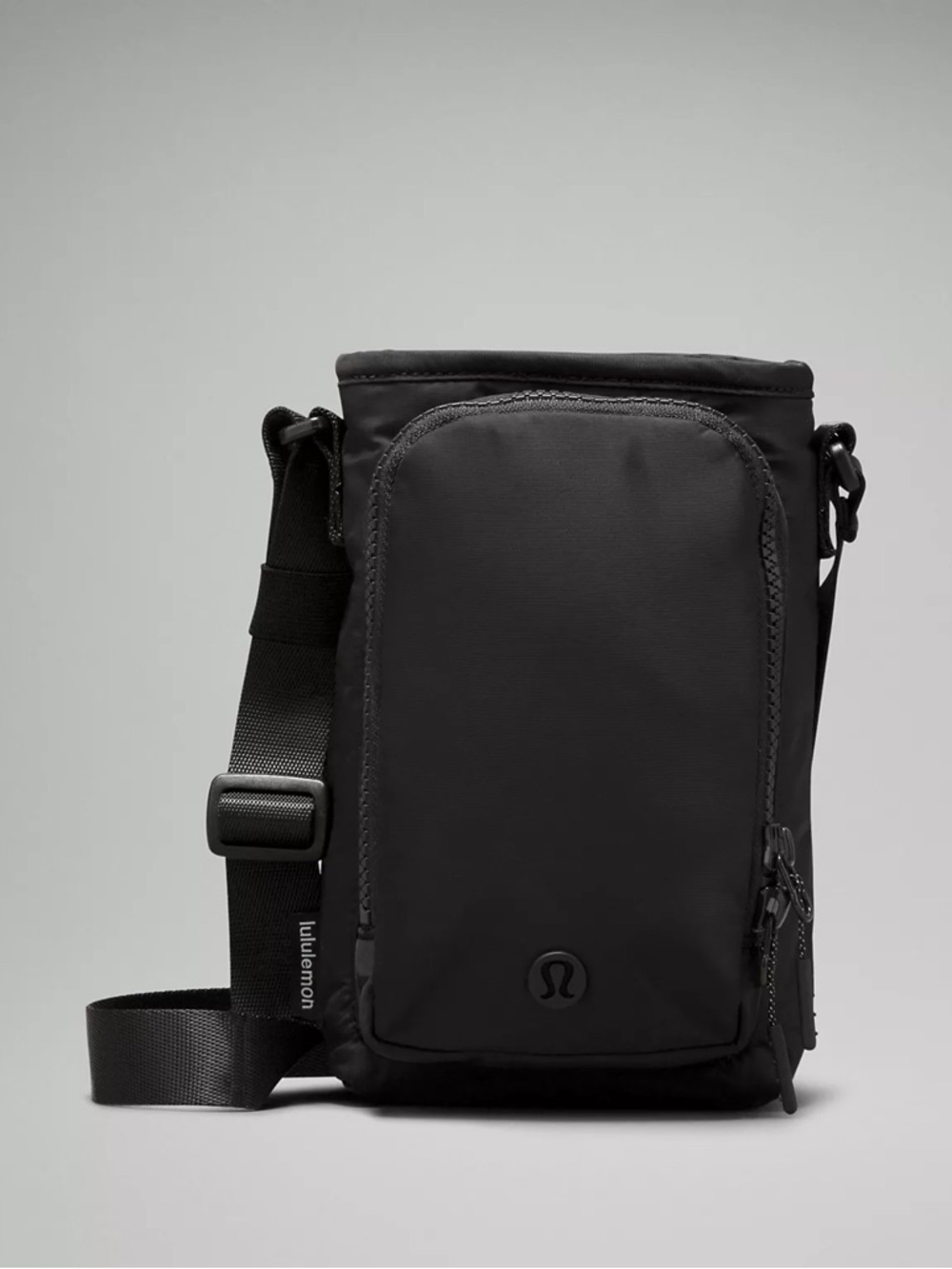 lululemon athletica black Water Bottle Crossbody with Front Pocket 2L